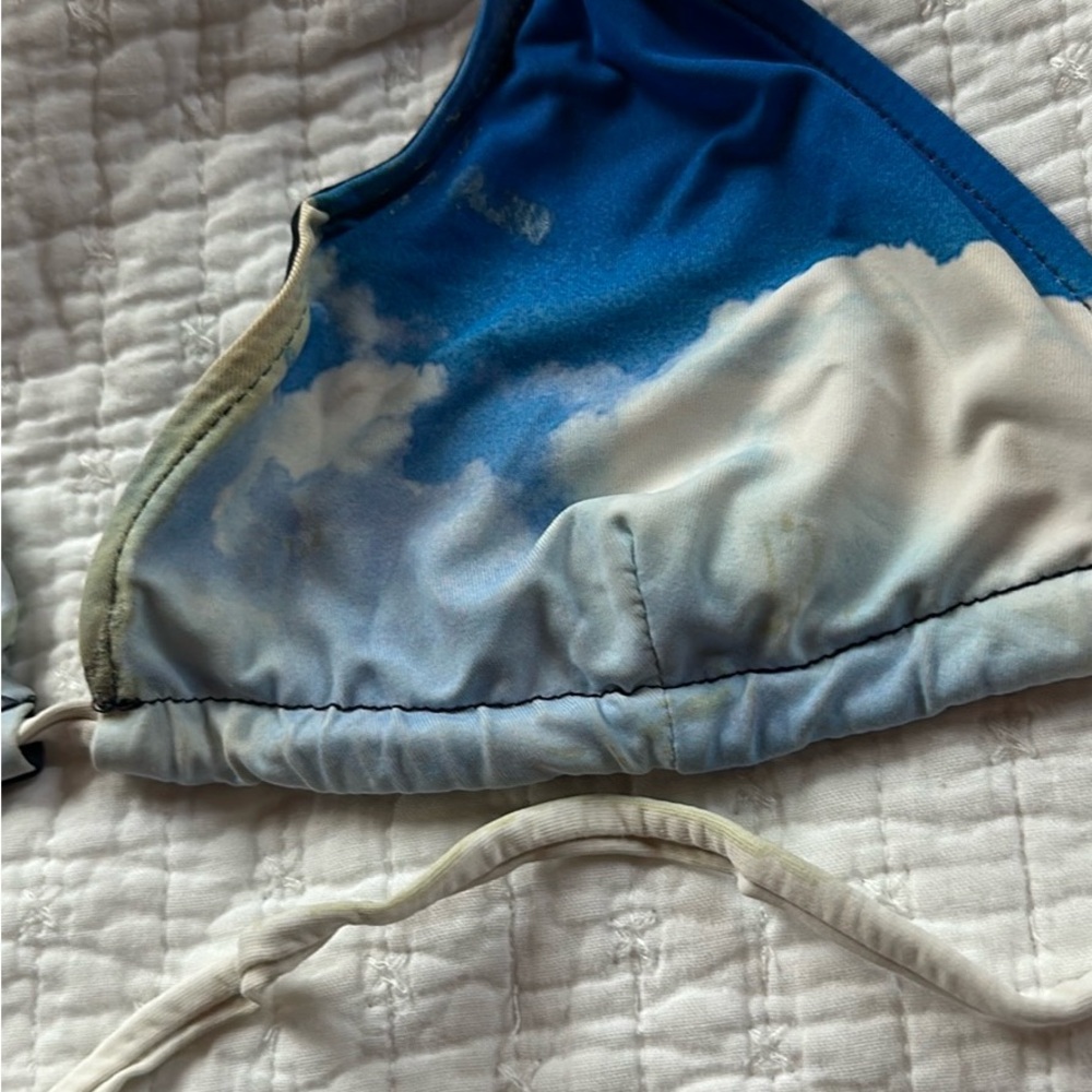 Blue Ocean Print Bikini Set - Picture 3 of 5